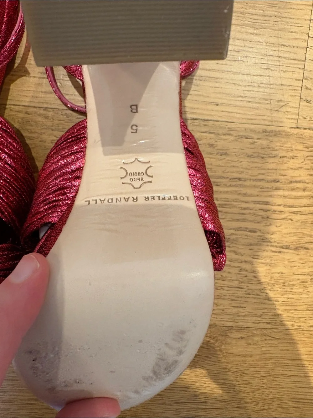 Loeffler Randall / NEW Natalia Pleat Bow Fuchsia pink  Platform Sandal Heel